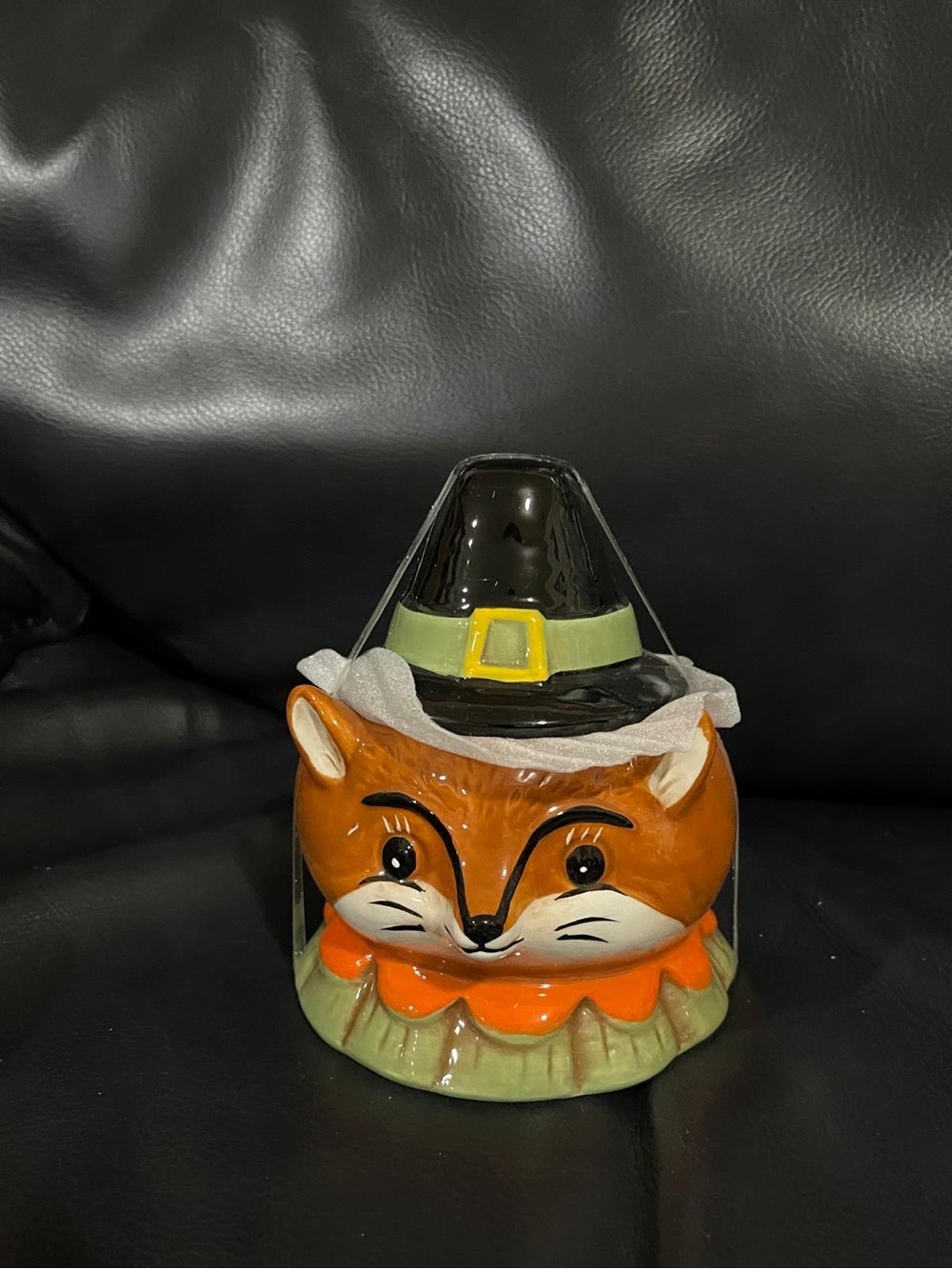 Thanksgiving Johanna Parker Pilgrim Fox Bowl with Lid
